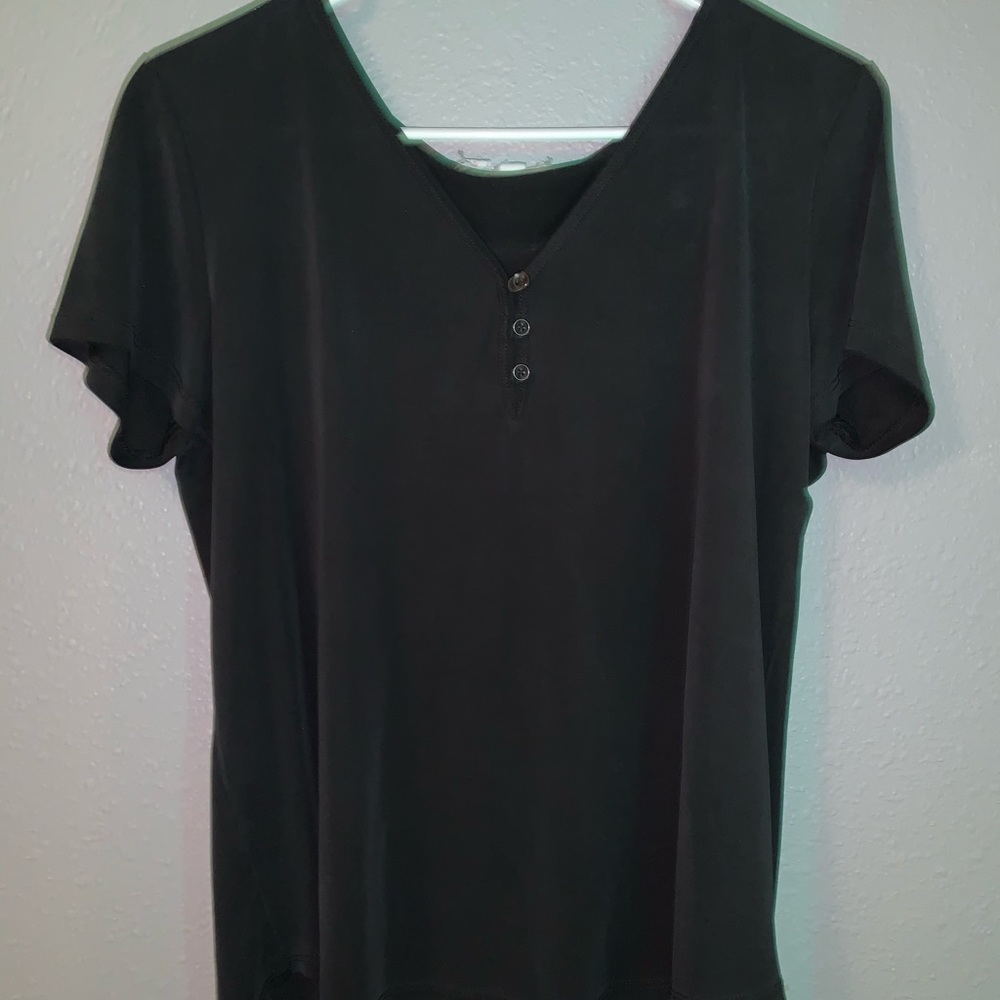 Black silk T